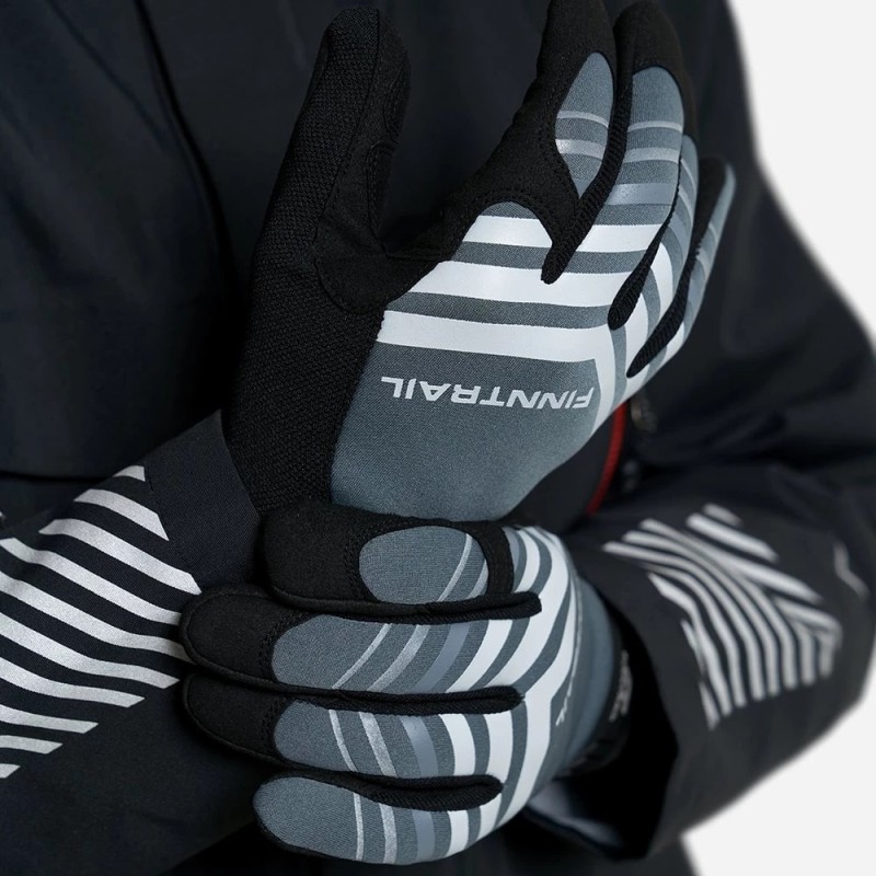 Мотоперчатки Finntrail Eagle 2840, искусственная кожа/неопрен, черный/серый, размер L