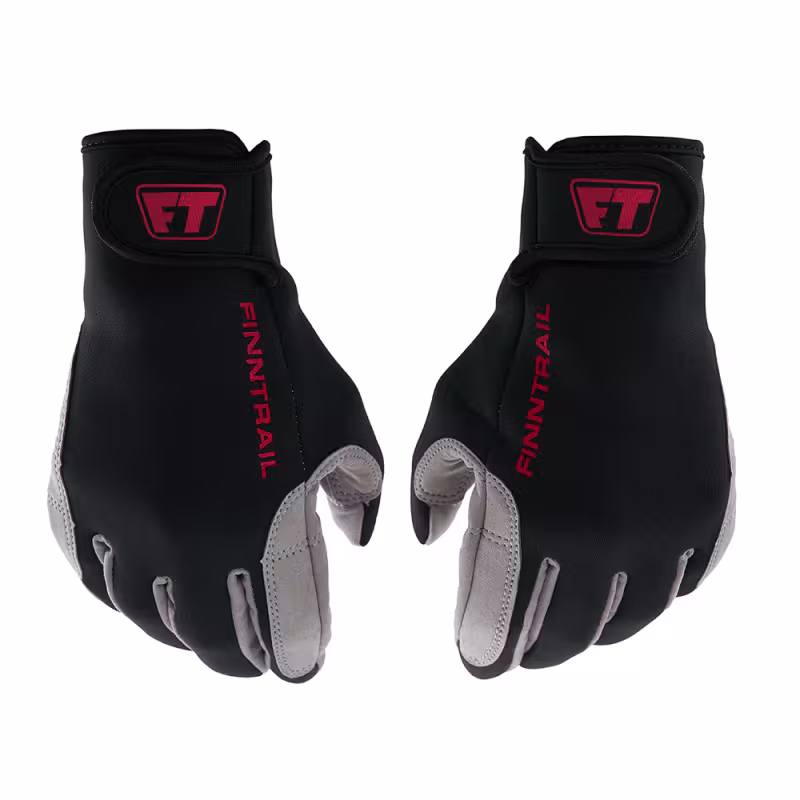 Мотоперчатки Finntrail Enduro 2760, искусственная кожа/неопрен, черный/красный, размер M