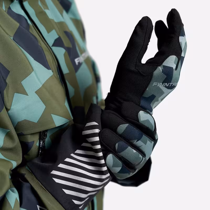 Перчатки Finntrail Eagle 2840 СamoArmy, зеленый камуфляж, размер M