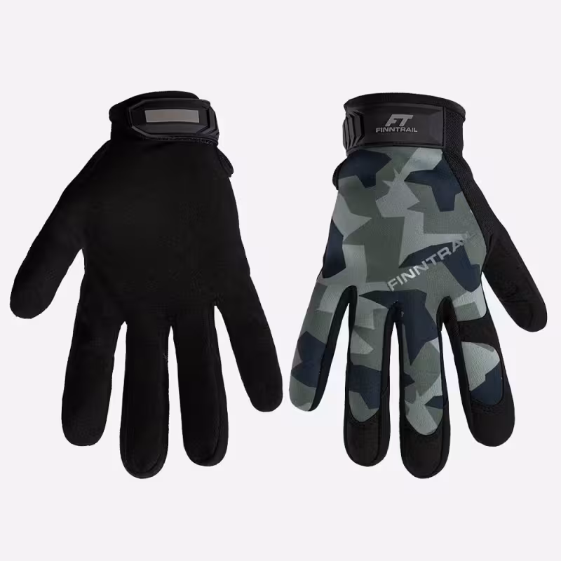 Перчатки Finntrail Eagle 2840 СamoArmy, зеленый камуфляж, размер L