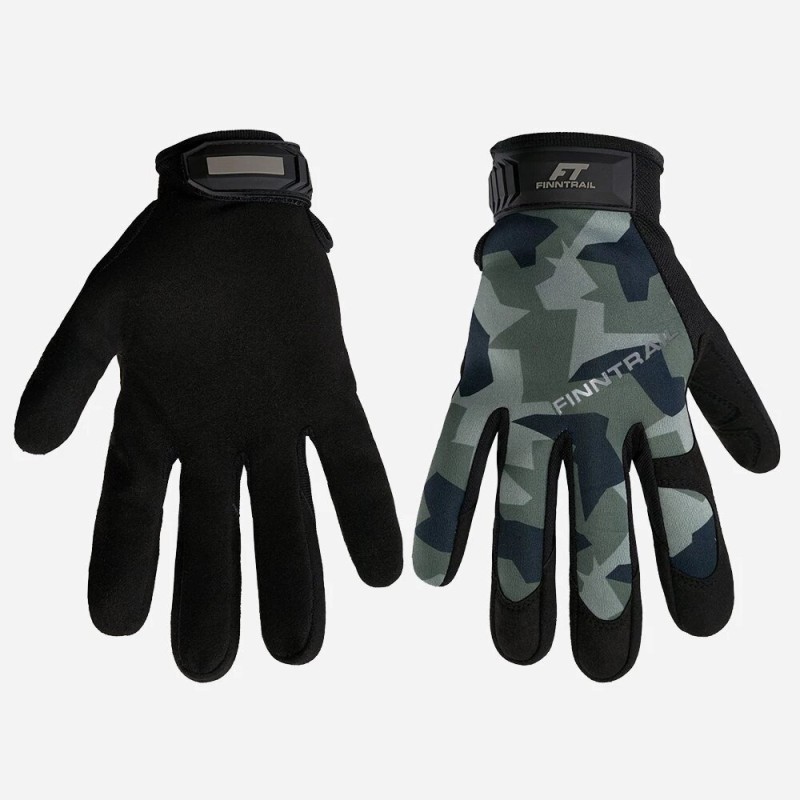 Перчатки Finntrail Eagle 2840 СamoArmy, зеленый камуфляж, размер L