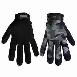Мотоперчатки Finntrail Eagle 2840, искусственная кожа/неопрен, черный/зеленый камуфляж, размер XL