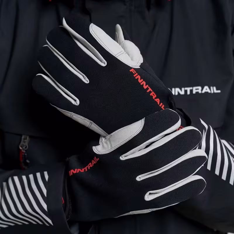 Мотоперчатки Finntrail Enduro 2760, искусственная кожа/неопрен, черный/красный, размер L