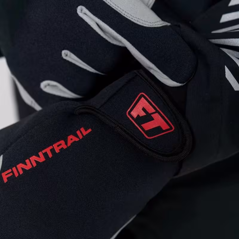 Мотоперчатки Finntrail Enduro 2760, искусственная кожа/неопрен, черный/красный, размер L