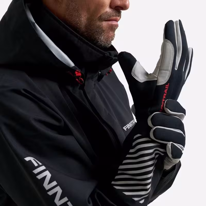 Мотоперчатки Finntrail Enduro 2760, искусственная кожа/неопрен, черный/красный, размер L