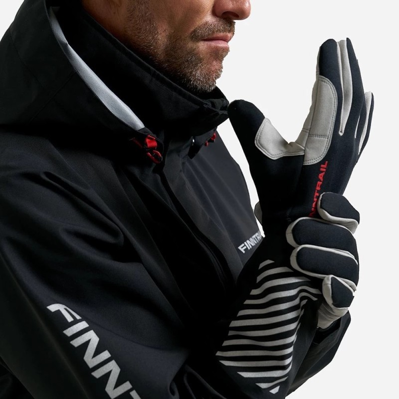 Мотоперчатки Finntrail Enduro 2760, искусственная кожа/неопрен, черный/красный, размер XL