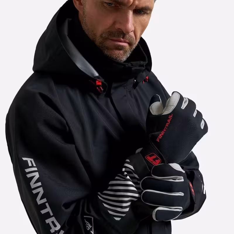 Мотоперчатки Finntrail Enduro 2760, искусственная кожа/неопрен, черный/красный, размер XL