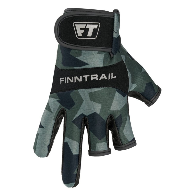 Перчатки Finntrail Neosensor CamoArmy 2730, зеленый камуфляж/черный, размер L