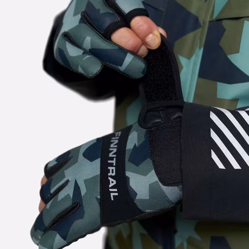 Перчатки Finntrail Neosensor CamoArmy 2730, зеленый камуфляж/черный, размер XL