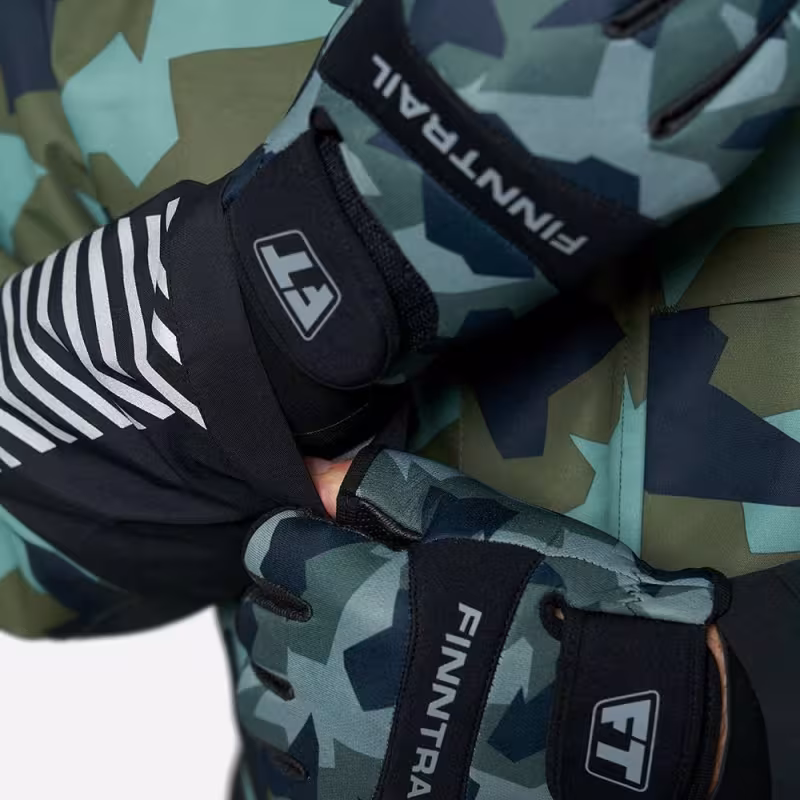Перчатки Finntrail Neosensor CamoArmy 2730, зеленый камуфляж/черный, размер XL