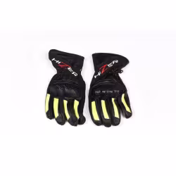 Мотоперчатки Hizer 555-А, кожа, черный/желтый, размер S