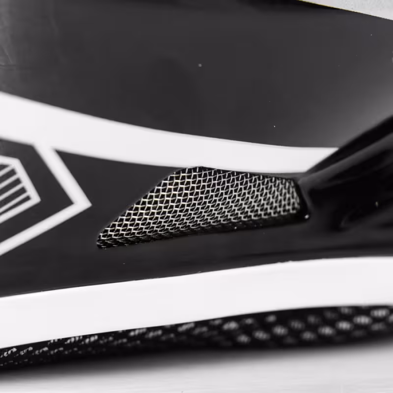 Мотошлем Hizer B6195, черный/белый, размер XL