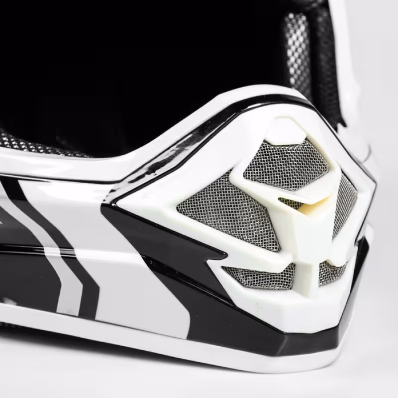 Мотошлем Hizer B6195, черный/белый, размер XL