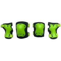 Комплект защиты детский Tech Team Safety line 400, размер M, зеленый