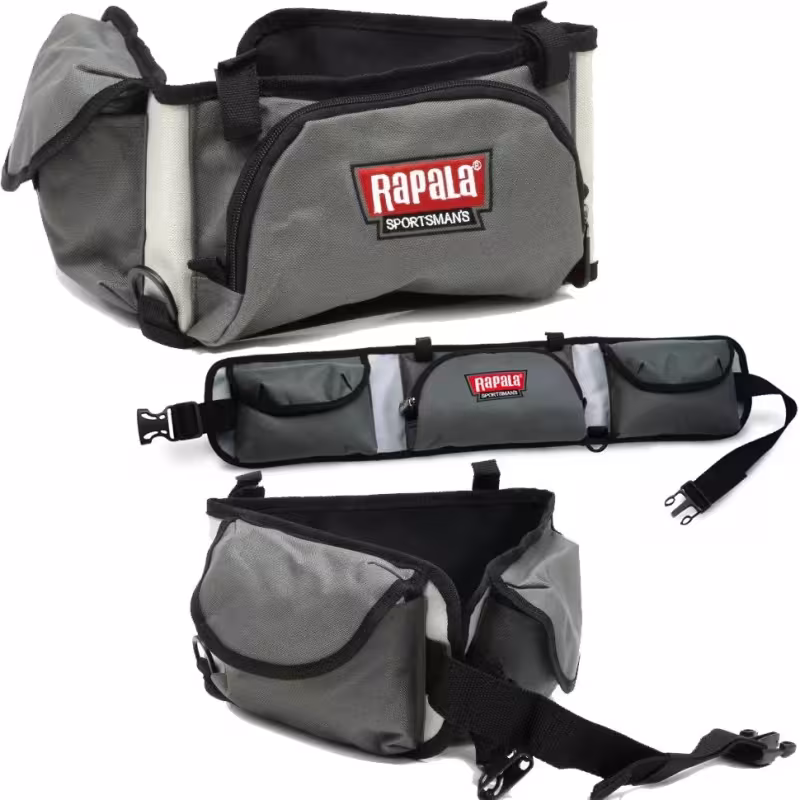 Сумка поясная Rapala Sportsman 10 Tackle Belt, серый