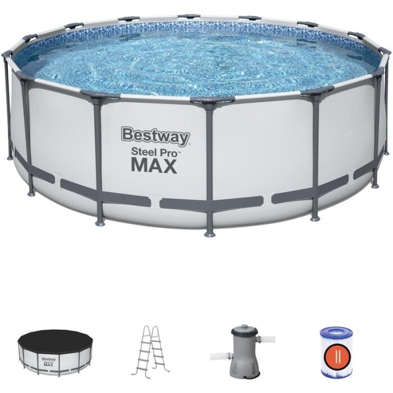Бассейн каркасный Bestway Steel Pro Max, с набором, 427х122 см, 15232 л
