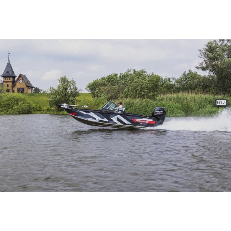Лодка алюминиевая VBoats Волжанка Fishpro X7, серый