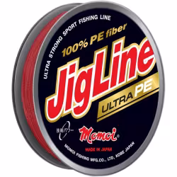 Шнур плетеный Momoi JigLine Ultra Light 0,09 мм, 7,0 кг, 100 м, рубин