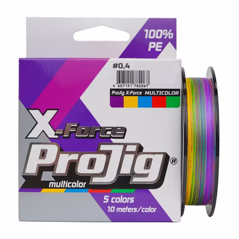 Шнур Петроканат ProJig X-Force  Multicolor 0,16 мм  11,0 кг,100 м