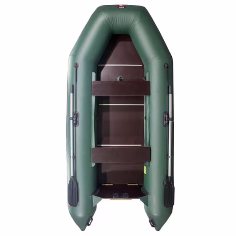 Надувная лодка ПВХ HunterBoat 320 ЛКА, НДНД, зеленый