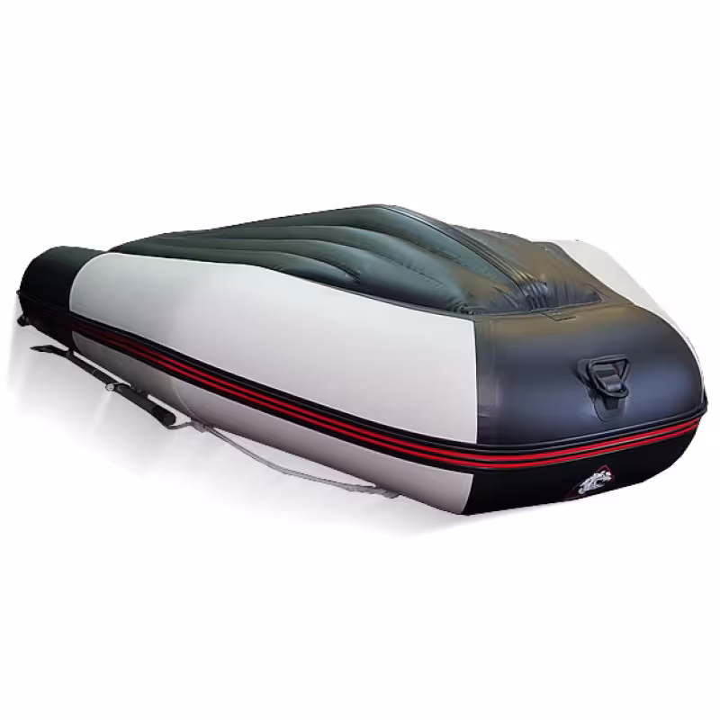 Надувная лодка ПВХ HunterBoat 345 ЛКА, НДНД, белый/черный