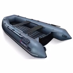 Надувная лодка ПВХ HunterBoat 390 А, НДНД, серый