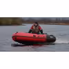 Надувная лодка ПВХ HunterBoat 350 ПРО, НДНД, красный/черный