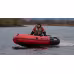 Надувная лодка ПВХ HunterBoat 350 ПРО, НДНД, красный/черный