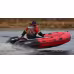 Надувная лодка ПВХ HunterBoat 350 ПРО, НДНД, красный/черный