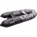 Надувная лодка ПВХ HunterBoat 380 ПРО, НДНД, серый/черный камуфляж