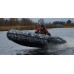 Надувная лодка ПВХ HunterBoat 380 ПРО, НДНД, серый/черный камуфляж