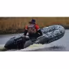 Надувная лодка ПВХ HunterBoat 380 ПРО, НДНД, серый/черный камуфляж