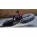Надувная лодка ПВХ HunterBoat 380 ПРО, НДНД, серый/черный камуфляж