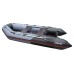 Надувная лодка ПВХ HunterBoat 340, пайол фанерный, серый/черный 