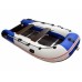 Надувная лодка ПВХ HunterBoat Stels 335, пайол фанерный, синий/белый