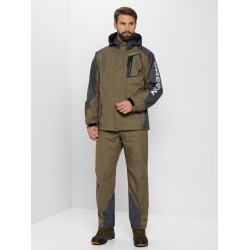 Костюм мужской Huntsman (Восток) Орегон, ткань Breathable, хаки/серый, размер 60-62, 182-188 см