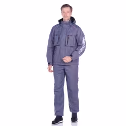 Костюм мужской Huntsman (Восток) Торнадо, мембрана Breathable, серый, размер 44-46 (S), 182-188 см