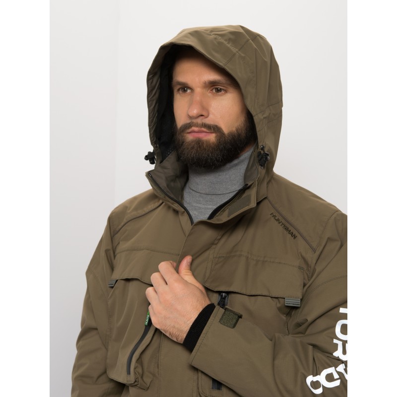 Костюм мужской Huntsman (Восток) Торнадо, мембрана Breathable, хаки, размер 52-54 (L), 182-188 см