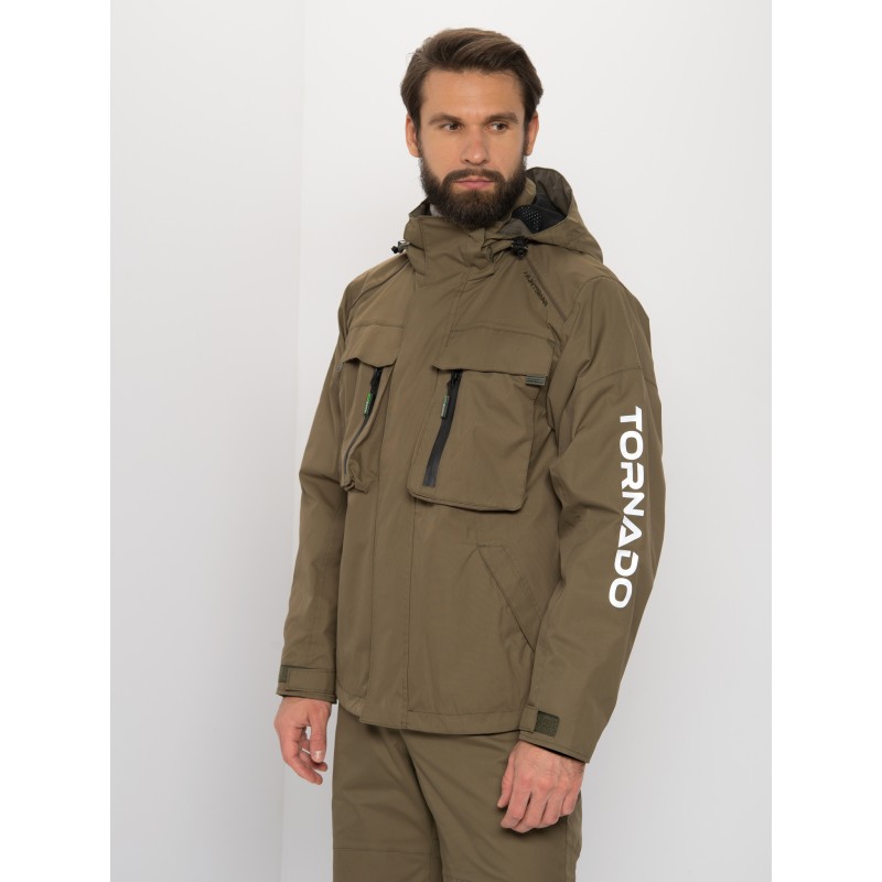 Костюм мужской Huntsman (Восток) Торнадо, мембрана Breathable, хаки, размер 56-58 (XL), 170-176 см