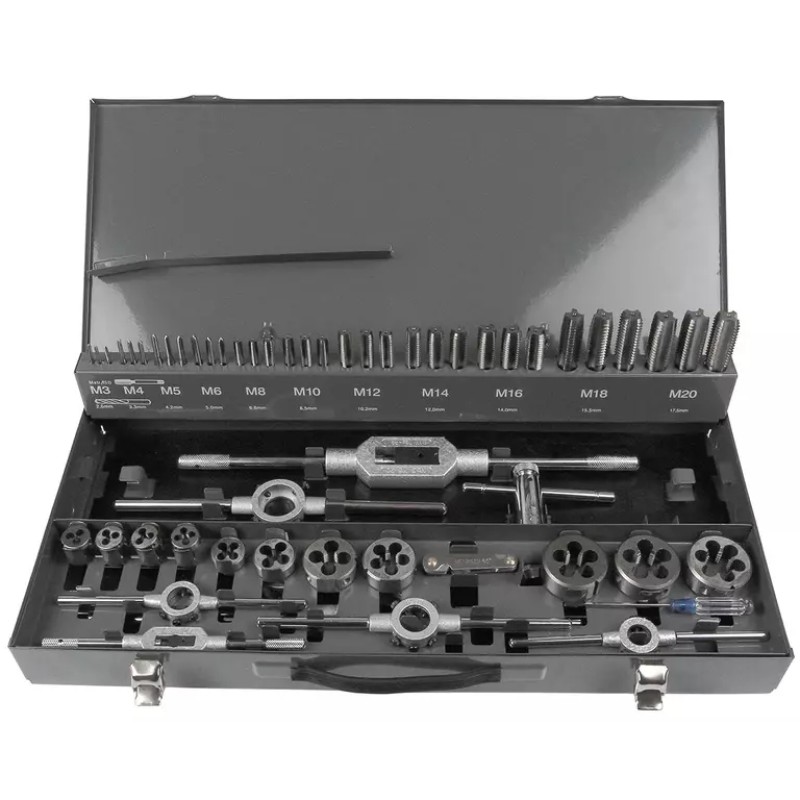 Набор метчиков и плашек Garwin GM-TCS55, 55 предметов