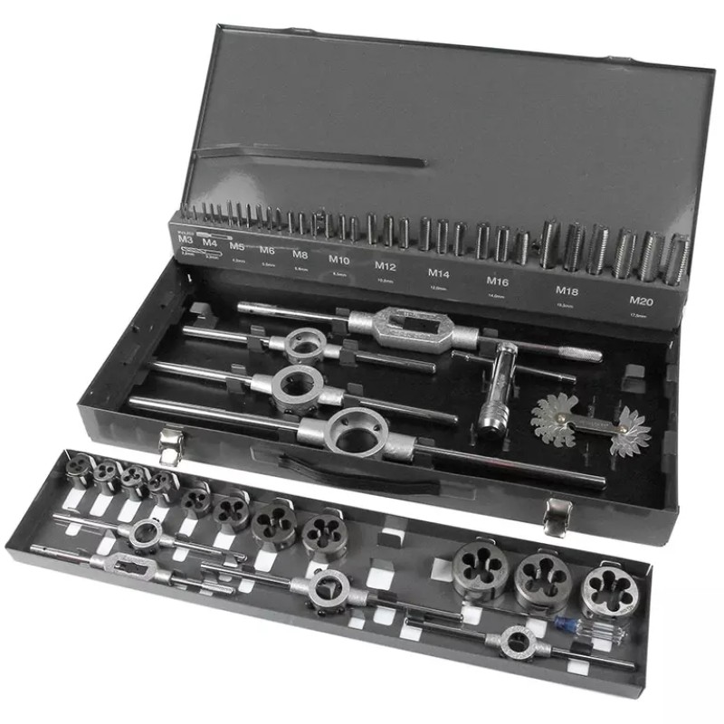 Набор метчиков и плашек Garwin GM-TCS55, 55 предметов