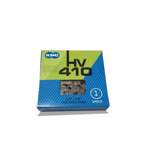 Цепь велосипедная KMC HV-410, 1 скорость, 112 звеньев с замком