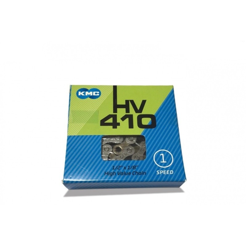 Цепь велосипедная KMC HV-410, 1 скорость, 112 звеньев с замком