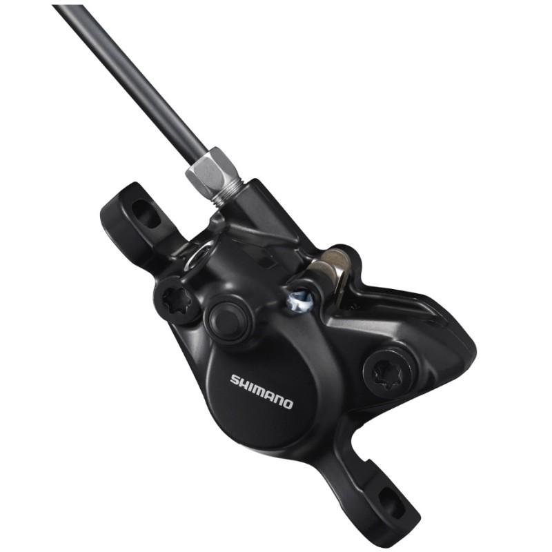 Тормоз гидравлический (суппорт) Shimano MT-200, пластиковые колодки B01S, черный