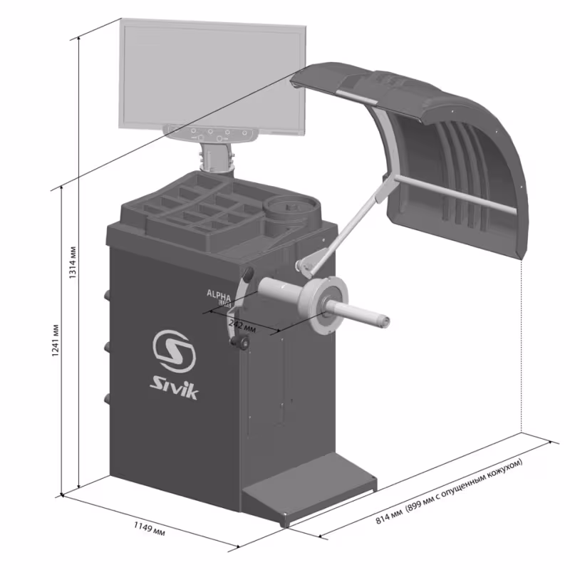 Станок балансировочный Sivik Alpha Luxe СБМП-40 Л