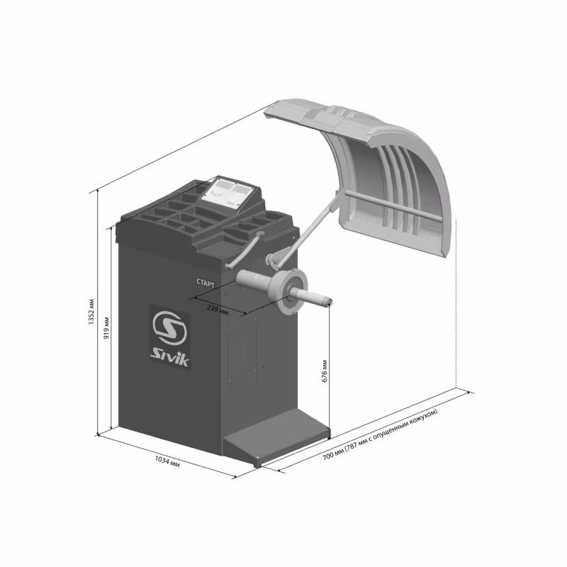 Станок балансировочный Sivik Старт СБМК-60 Э