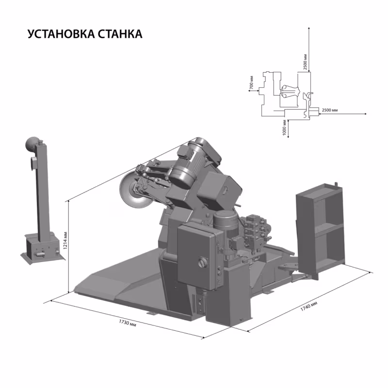 Станок шиномонтажный грузовой Sivik ГШС-515А (380В)
