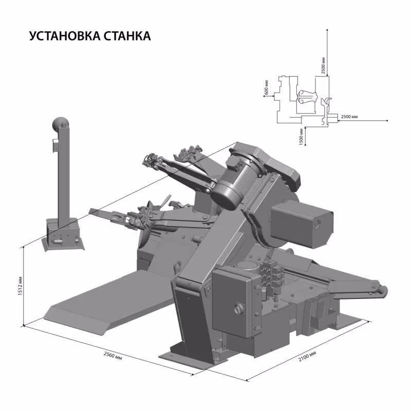 Станок шиномонтажный грузовой Sivik ГШС-515В (380В)