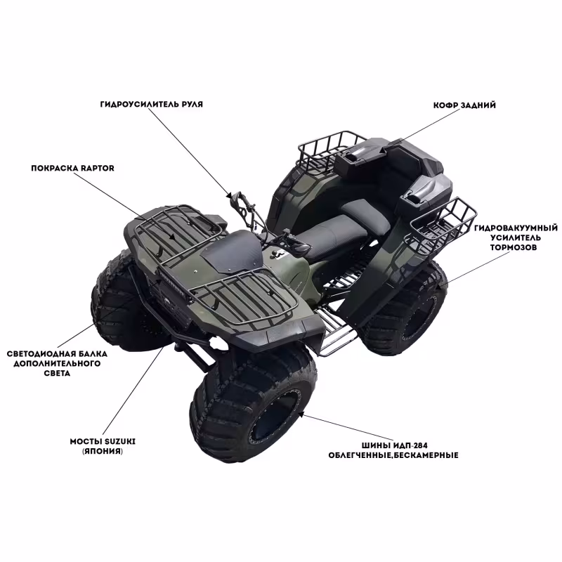 Квадроцикл Сокол 1.5, зеленый