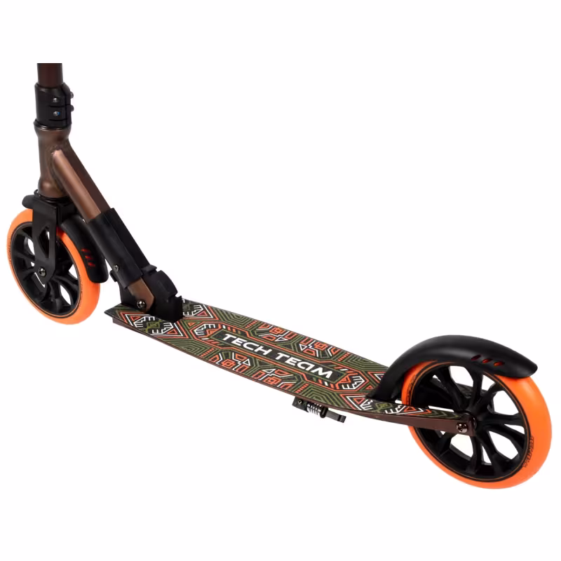 Самокат Tech Team Comfort 180R, коричневый/оранжевый 